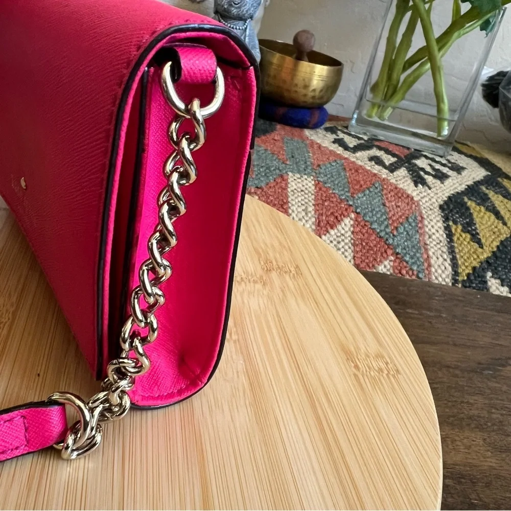 NWOT! Kate Spade Cedar St Cami Pink Saffiano Leather Small Chain Strap Crossbody